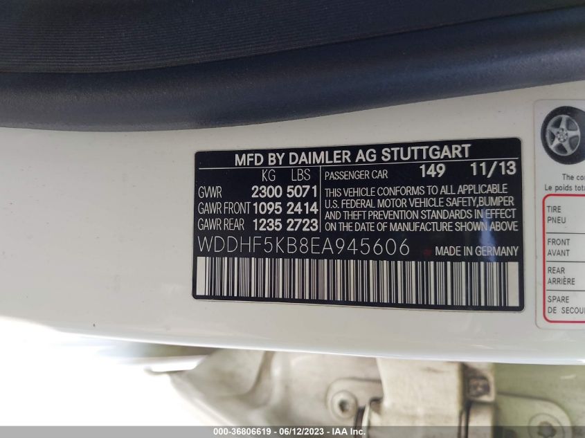 2014 MERCEDES-BENZ E-CLASS E 350 - WDDHF5KB8EA945606