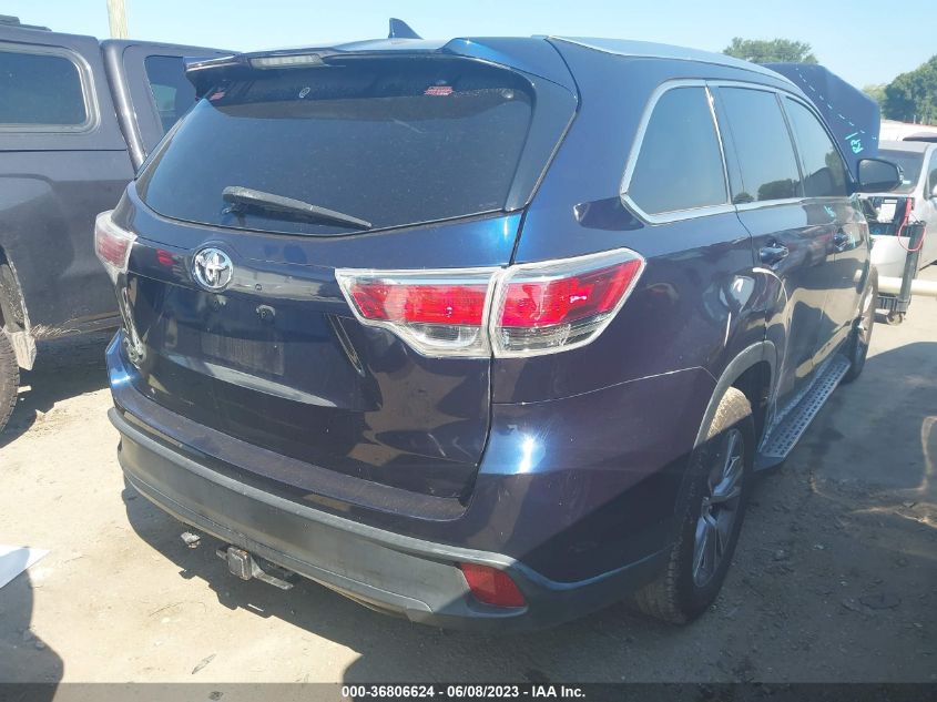 2014 TOYOTA HIGHLANDER XLE - 5TDKKRFH8ES021946