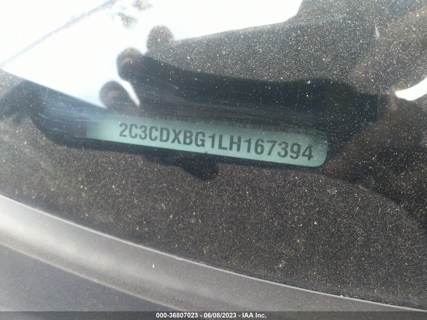 VIN 2C3CDXBG1LH167394 2020 DODGE CHARGER SXT