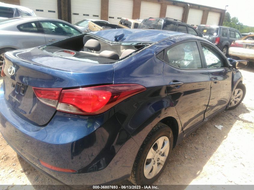 2016 HYUNDAI ELANTRA SE - 5NPDH4AE6GH765643