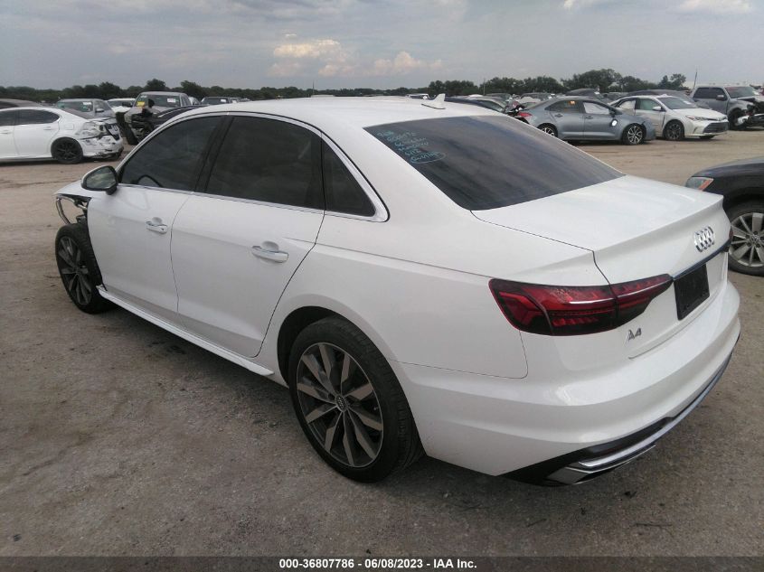 2020 AUDI A4 PREMIUM - WAUGMAF44LA066629