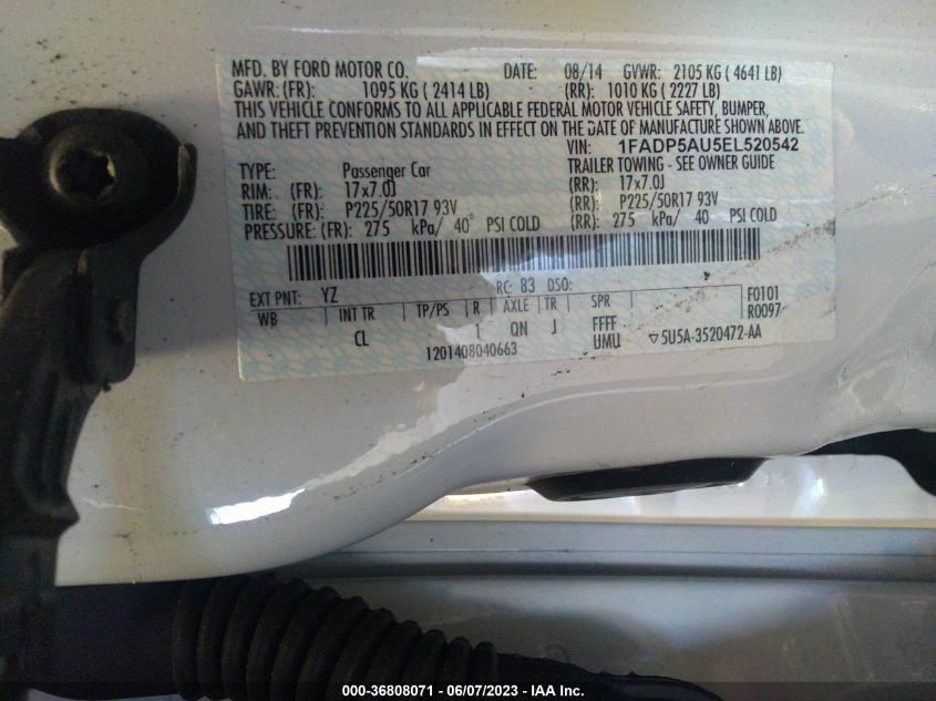 2014 FORD C-MAX HYBRID SE - 1FADP5AU5EL520542