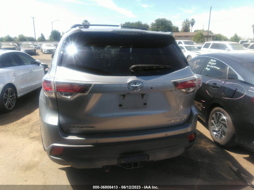 2015 TOYOTA HIGHLANDER LIMITED - 5TDDKRFH8FS073345