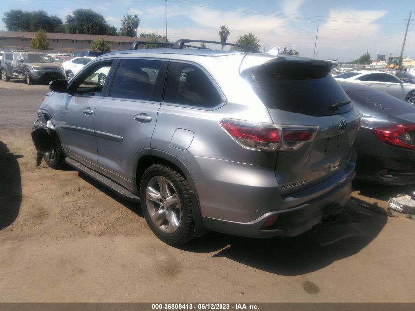 2015 TOYOTA HIGHLANDER LIMITED - 5TDDKRFH8FS073345