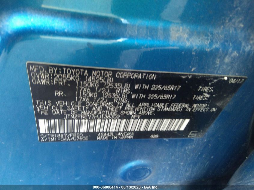 2017 TOYOTA RAV4 LE - JTMZFREV7HJ138302