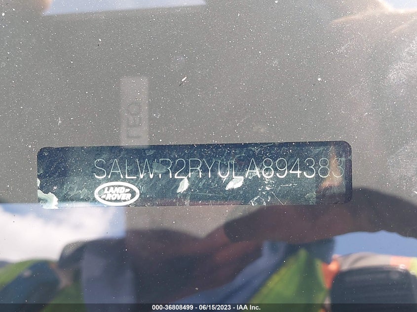 VIN SALWR2RY0LA894383 2020 LAND ROVER RANGE ROVER SPORT HSE