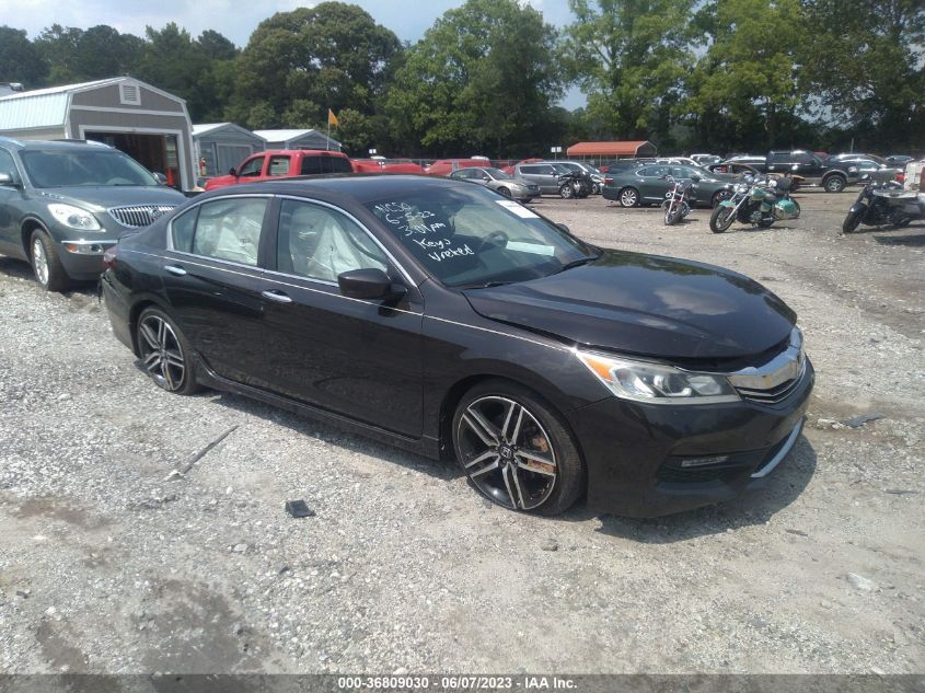2016 HONDA ACCORD SEDAN SPORT - 1HGCR2F58GA217593