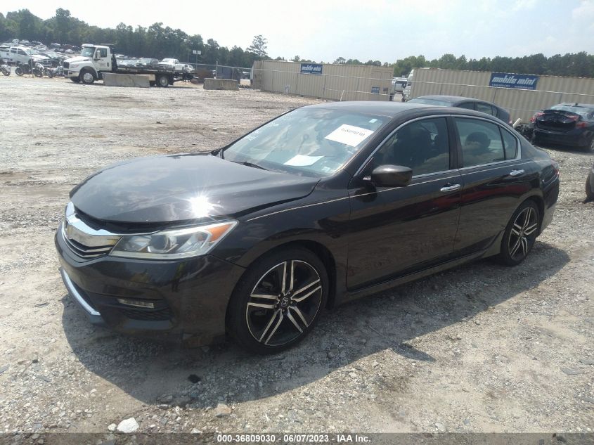 2016 HONDA ACCORD SEDAN SPORT - 1HGCR2F58GA217593