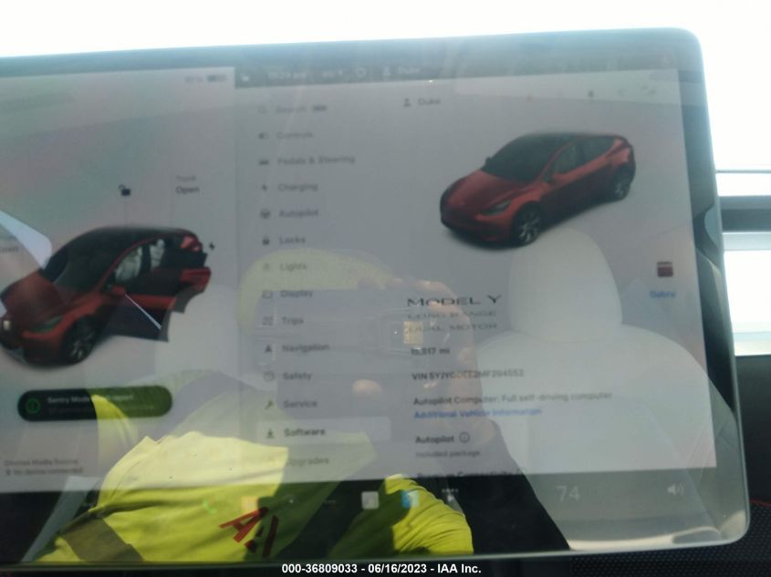 2021 TESLA MODEL Y - 5YJYGDEE2MF294552