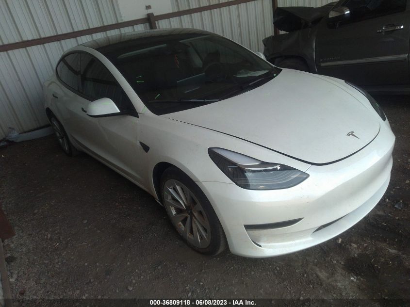 2022 TESLA MODEL 3 - 5YJ3E1EA1NF375135