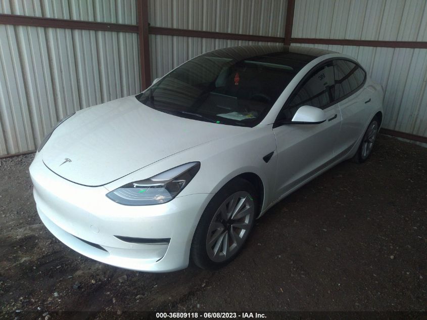 2022 TESLA MODEL 3 - 5YJ3E1EA1NF375135