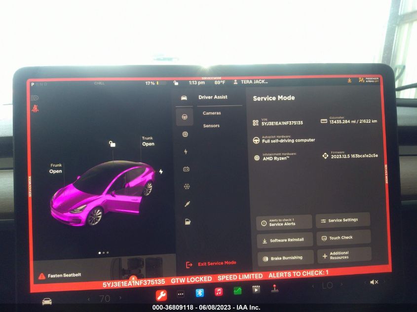2022 TESLA MODEL 3 - 5YJ3E1EA1NF375135