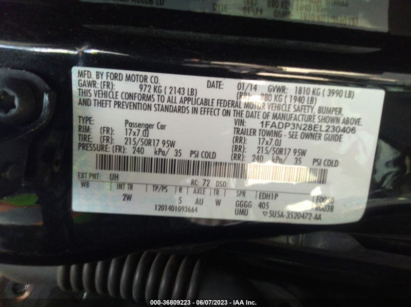 2014 FORD FOCUS TITANIUM - 1FADP3N28EL230406