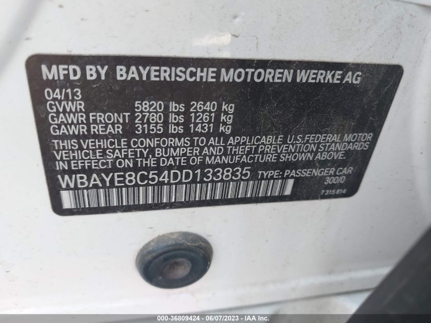2013 BMW 7 SERIES 750LI - WBAYE8C54DD133835