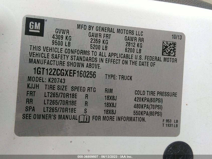2014 GMC SIERRA 2500HD WORK TRUCK - 1GT12ZCGXEF160256