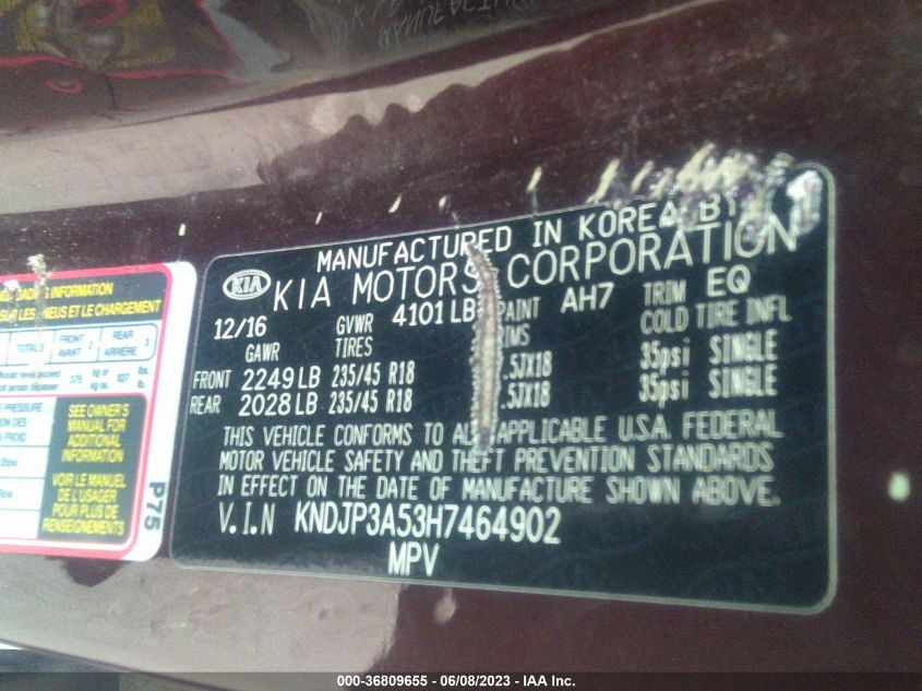 2017 KIA SOUL + - KNDJP3A53H7464902