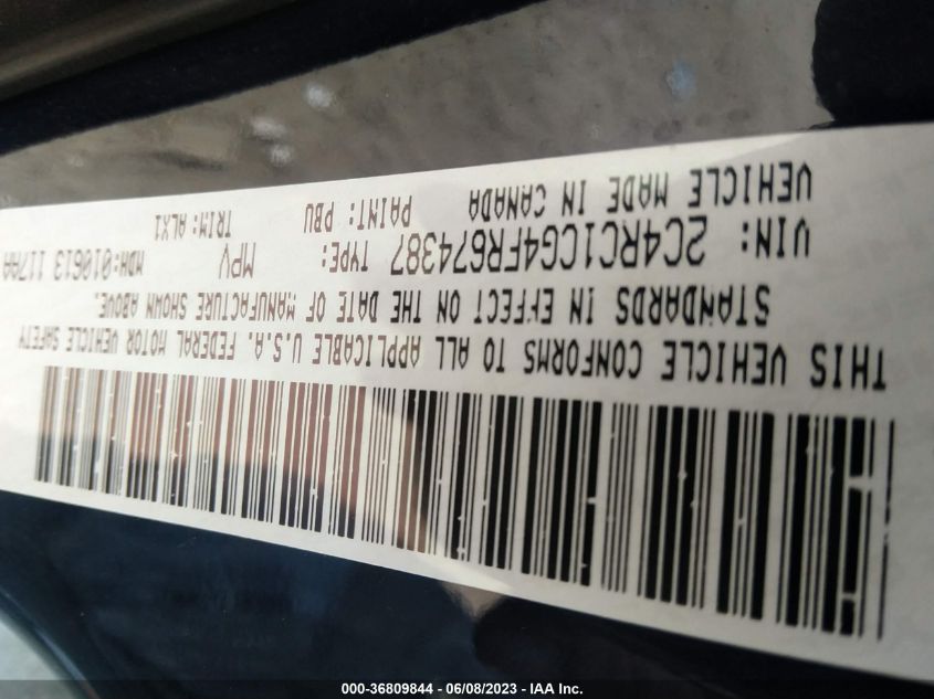 2015 CHRYSLER TOWN & COUNTRY TOURING-L - 2C4RC1CG4FR674387