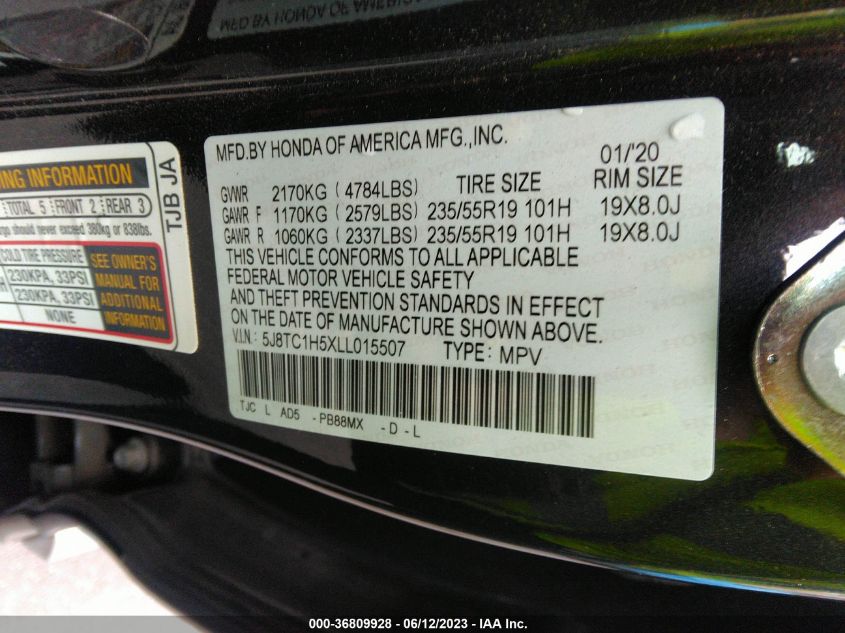 2020 ACURA RDX W/TECHNOLOGY PKG - 5J8TC1H5XLL015507