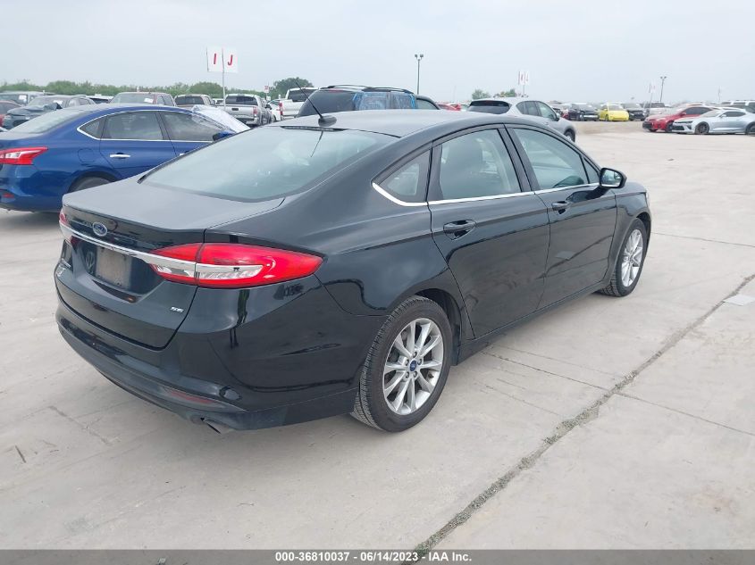 2017 FORD FUSION SE - 3FA6P0H74HR186702