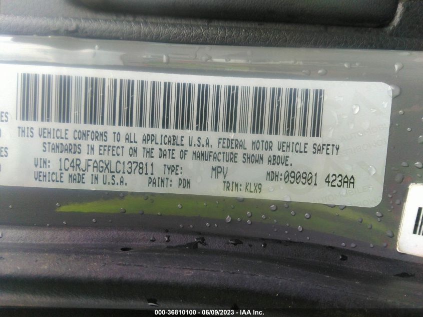 2020 JEEP GRAND CHEROKEE ALTITUDE - 1C4RJFAGXLC137811