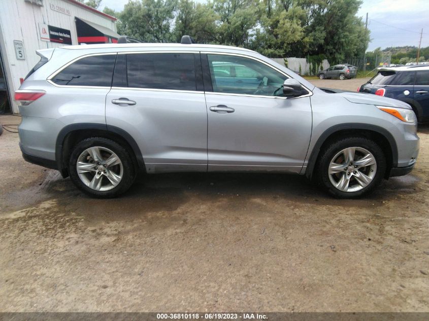 2014 TOYOTA HIGHLANDER LIMITED - 5TDDKRFH7ES045289