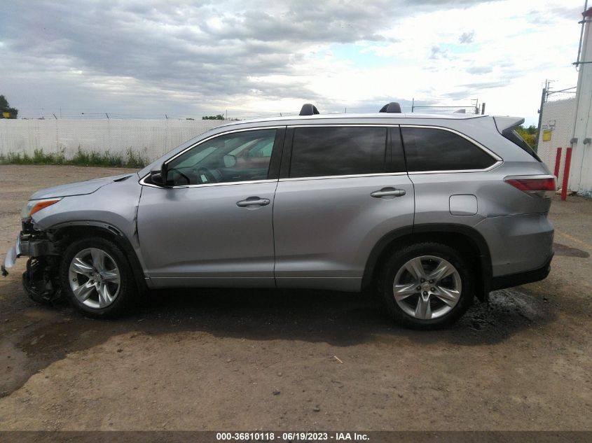2014 TOYOTA HIGHLANDER LIMITED - 5TDDKRFH7ES045289