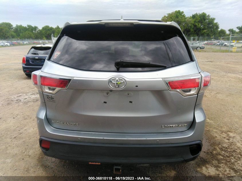 2014 TOYOTA HIGHLANDER LIMITED - 5TDDKRFH7ES045289