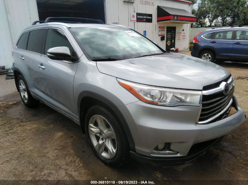 2014 TOYOTA HIGHLANDER LIMITED - 5TDDKRFH7ES045289