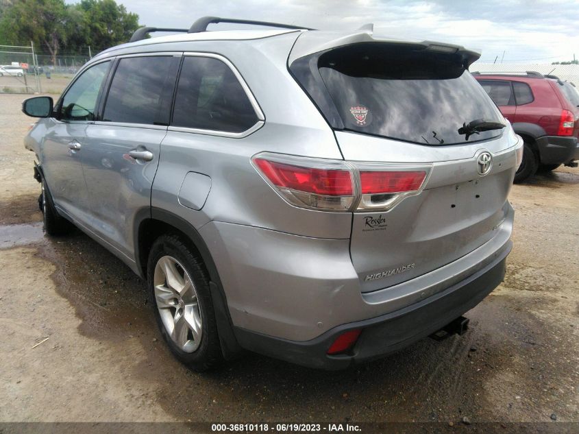 2014 TOYOTA HIGHLANDER LIMITED - 5TDDKRFH7ES045289