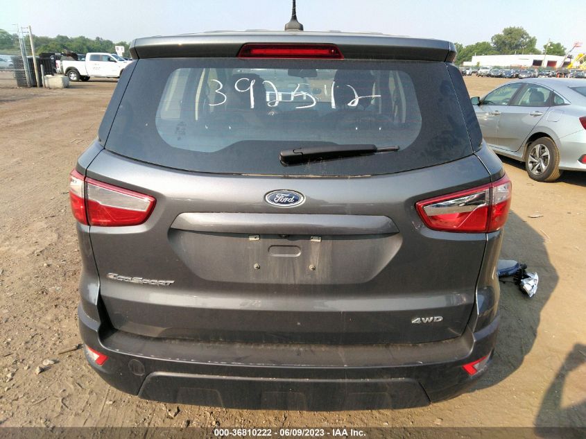2020 FORD ECOSPORT S - MAJ6S3FL9LC392542
