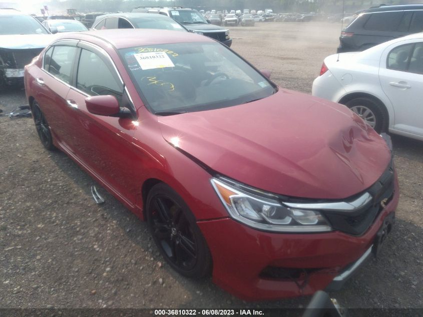 2016 HONDA ACCORD SEDAN SPORT - 1HGCR2F52GA049448