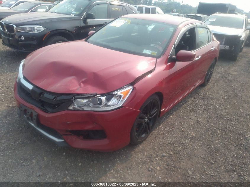 2016 HONDA ACCORD SEDAN SPORT - 1HGCR2F52GA049448