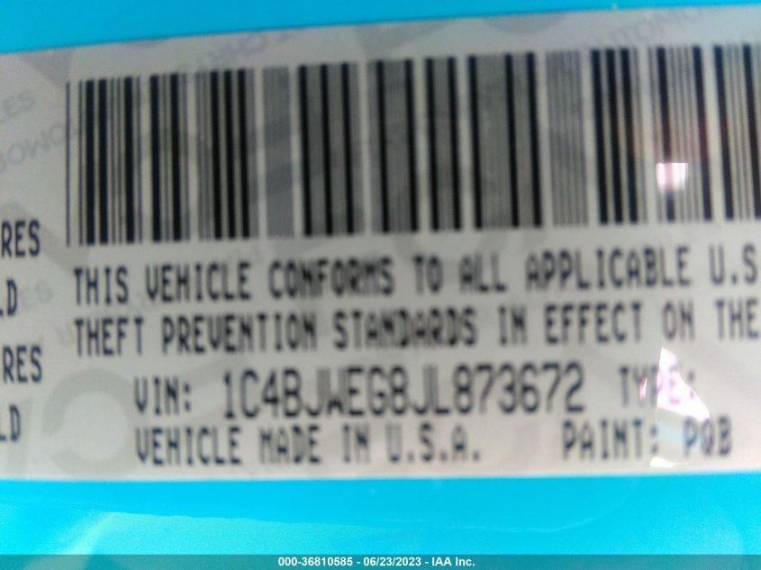 2018 JEEP WRANGLER JK UNLIMITED ALTITUDE 1C4BJWEG8JL873672