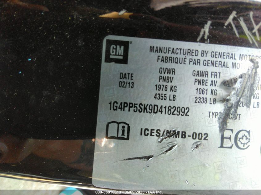 2013 BUICK VERANO - 1G4PP5SK9D4182992