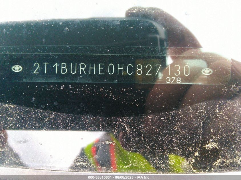 2017 TOYOTA COROLLA L/LE/XLE/SE - 2T1BURHE0HC827130