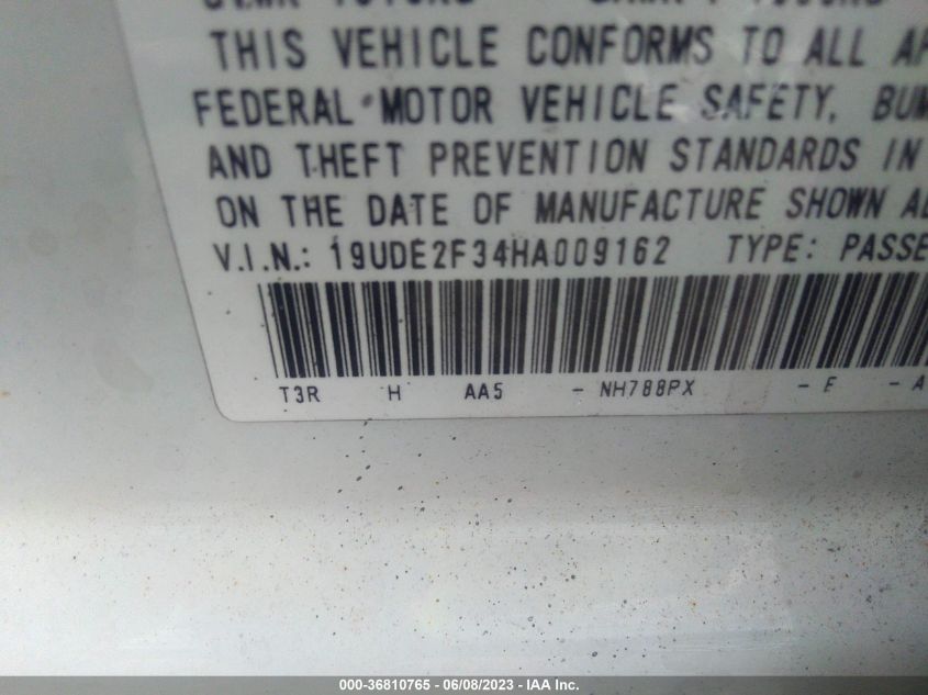 2017 ACURA ILX - 19UDE2F34HA009162