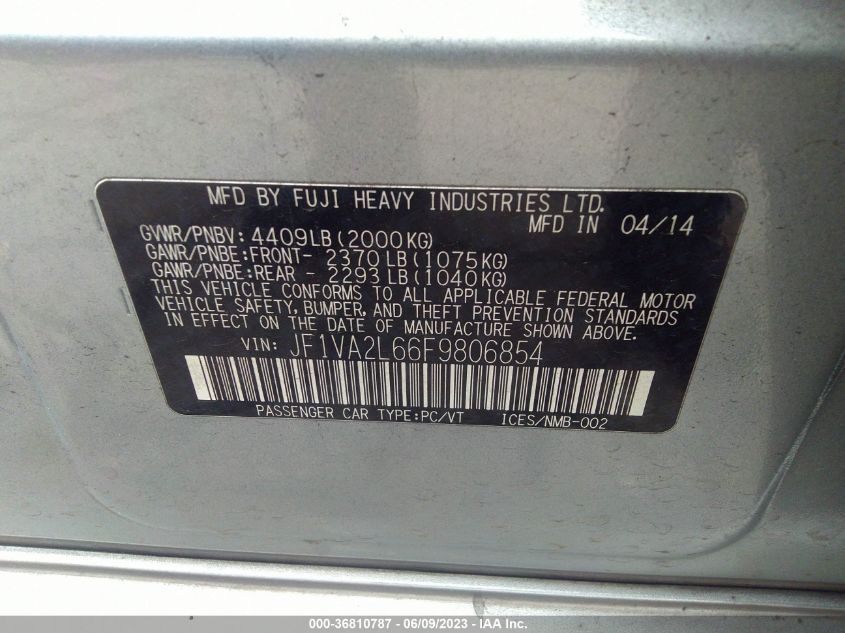 2015 SUBARU WRX STI - JF1VA2L66F9806854