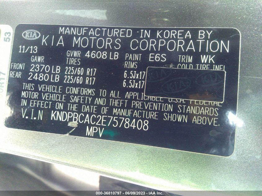 2014 KIA SPORTAGE LX - KNDPBCAC2E7578408