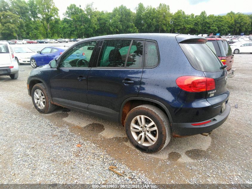 2013 VOLKSWAGEN TIGUAN S W/SUNROOF - WVGAV3AX9DW559399