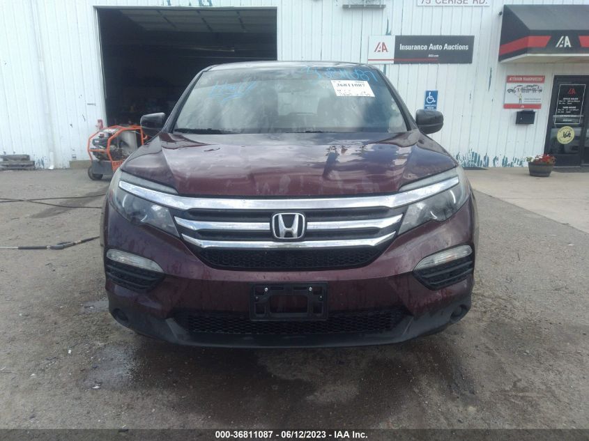 2016 HONDA PILOT LX - 5FNYF6H11GB109323