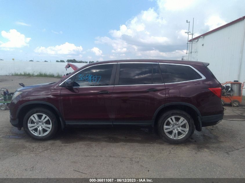 2016 HONDA PILOT LX - 5FNYF6H11GB109323