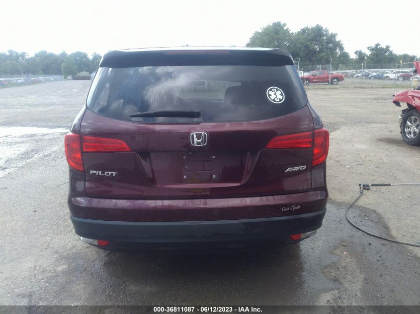 2016 HONDA PILOT LX - 5FNYF6H11GB109323