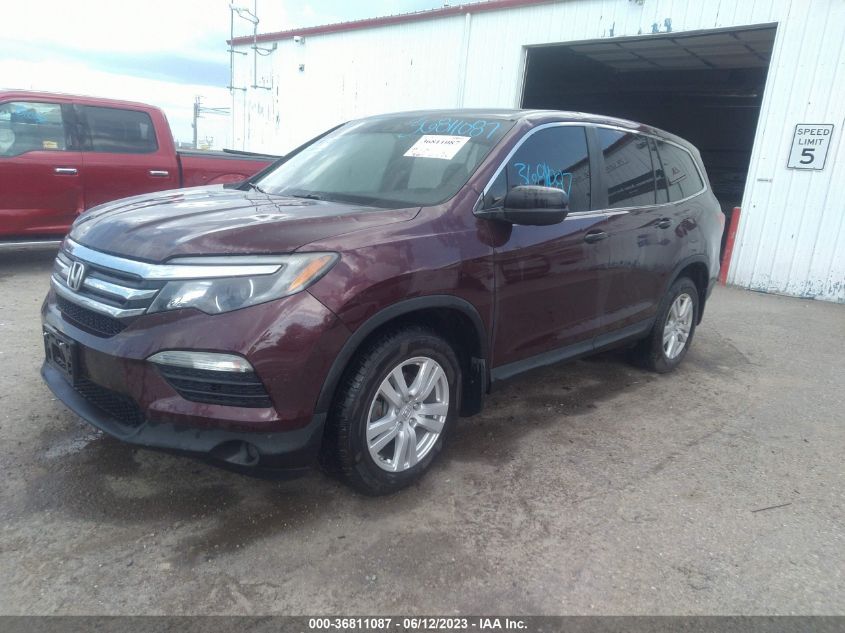 2016 HONDA PILOT LX - 5FNYF6H11GB109323