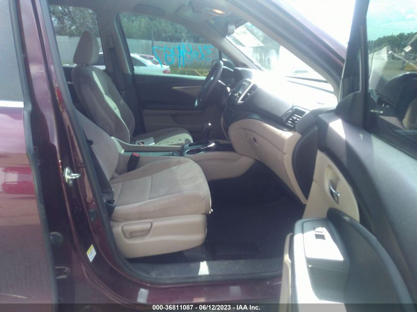 2016 HONDA PILOT LX - 5FNYF6H11GB109323