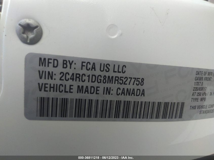 2021 CHRYSLER VOYAGER LXI - 2C4RC1DG8MR527758
