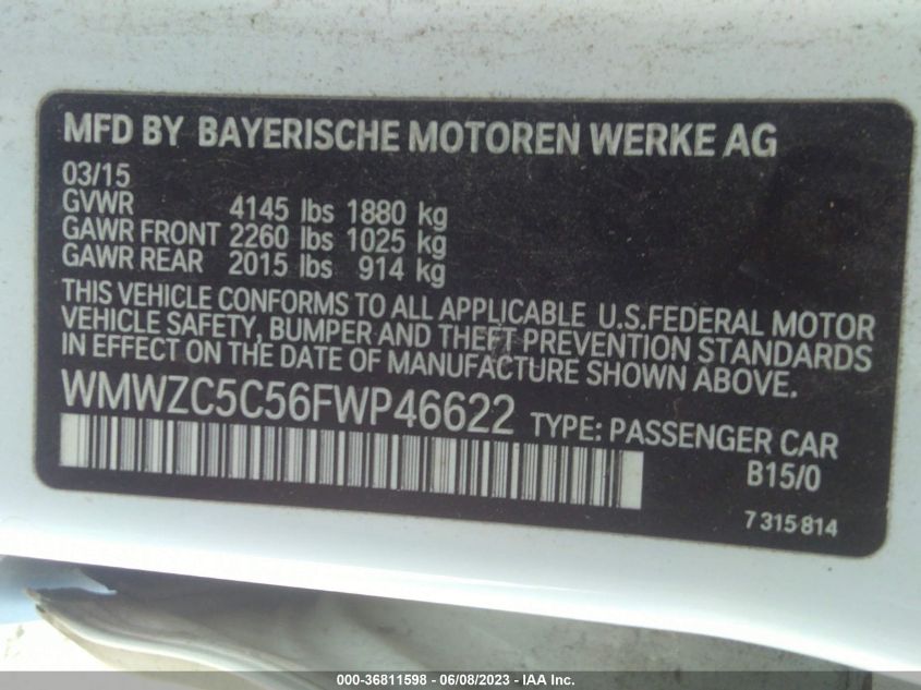 2015 MINI COOPER COUNTRYMAN S - WMWZC5C56FWP46622
