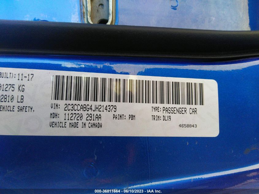 2018 CHRYSLER 300 300S - 2C3CCABG4JH214379