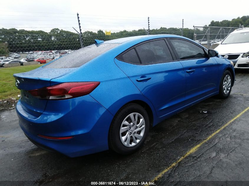 2017 HYUNDAI ELANTRA SE - KMHD74LF3HU397305