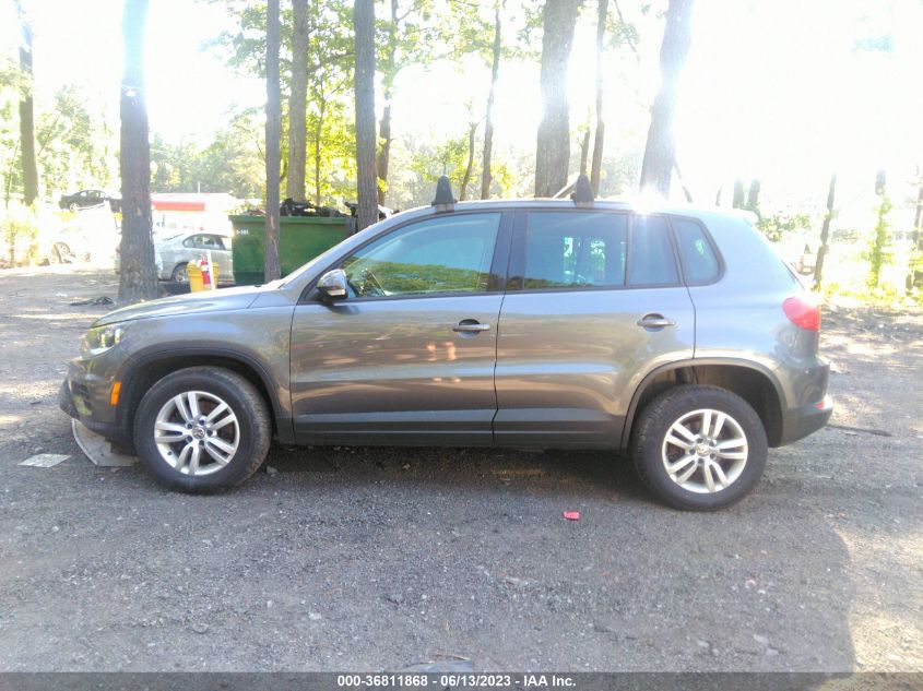 2013 VOLKSWAGEN TIGUAN S W/SUNROOF - WVGBV3AX2DW583175