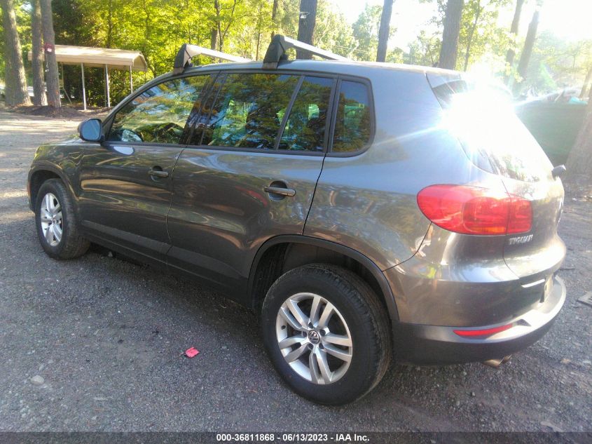 2013 VOLKSWAGEN TIGUAN S W/SUNROOF - WVGBV3AX2DW583175